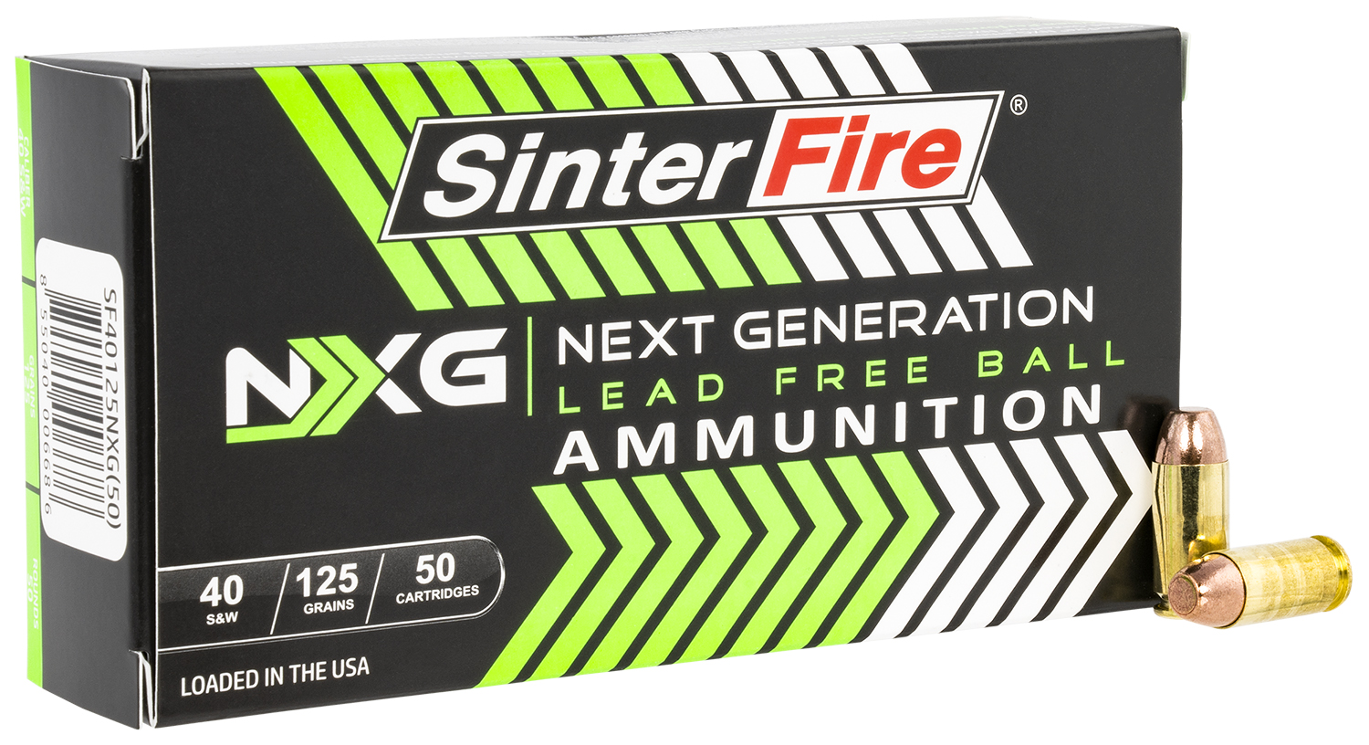 SinterFire Next Generation (NXG) .40 S&W 125 gr Lead-Free Monolithic Copper, 50 Rounds