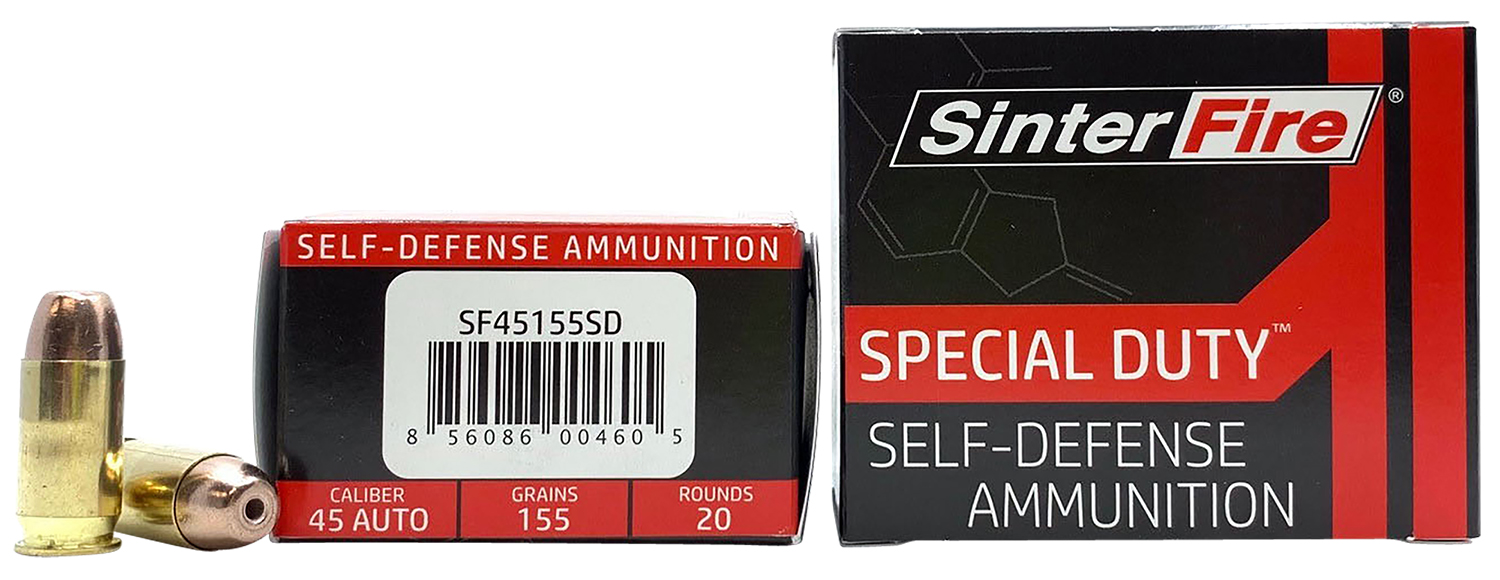Sinterfire Special Duty .45 ACP 155-Grain Frangible Hollow Point, 20-Round Box