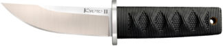 Cold Steel Kyoto II CS-17DB 3.38 in Fixed Blade Knife, 8Cr13MoV SS, Black Kray-Ex Handle