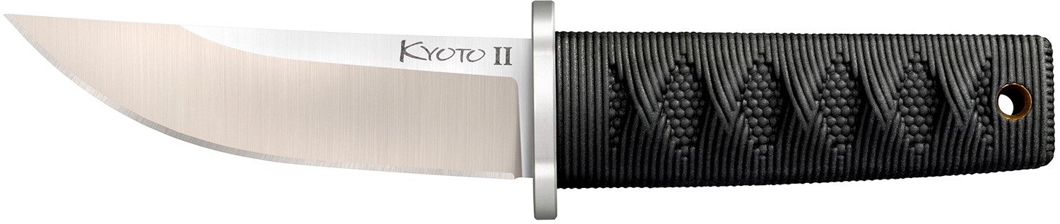 Cold Steel Kyoto II CS-17DB 3.38 in Fixed Blade Knife, 8Cr13MoV SS, Black Kray-Ex Handle