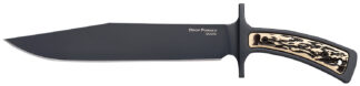 Cold Steel CS-36MK Drop Forged Bowie 9.50 in 52100 Steel Blade, Black & Ivory Faux Stag Handle