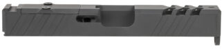 TacFire Replacement Slide 9mm Luger Graphite Black Cerakote Stainless Steel with Optics Cut & Slide Ports for Glock 19 Gen3