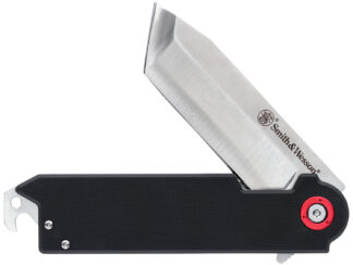 SW Knives Big Benji Folding Plain Blade Knife, 3.50 in Stainless Steel, Black
