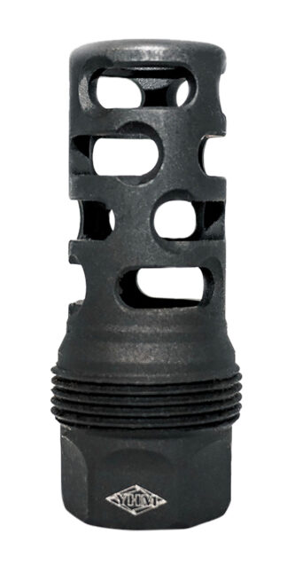 Yankee Hill 4405MB24 sRx Q.D. Muzzle Brake Long Black Phosphate Steel with 5/8"-24 tpi, 9mm, 2.30" OAL & 9.375" Diameter for sRx Adapters