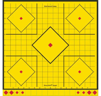 Birchwood Casey LRSIT-5PK Long Range Sight-In Targets, Yellow Paper, 5-Pack