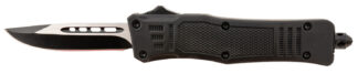 Steel River Knives MT616BDP Spartan  Mini 2.75" OTF Drop Point Plain Black/Silver 440C SS Blade/ 4.25" Black Aluminum Zinc Alloy Handle