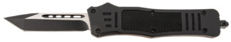 Steel River Knives T618BT Spartan  Medium 3.25" Tanto Plain Black/Silver 440C SS Blade/ 4.50" Black Aluminum Zinc Alloy Handle
