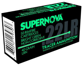 European American Armory Supernova PMSN22LRG Green Tracer Non-Corrosive .22 LR 40 gr Lead RN 50 Rounds
