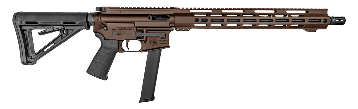Diamondback DB1418P071 DB15 9mm Luger 32+1 16", Midnight Bronze Rec/M-Lok Handgaurd, Carbon Lower, Black Magpul CTR Stock/K2 Grip, Flash Hider