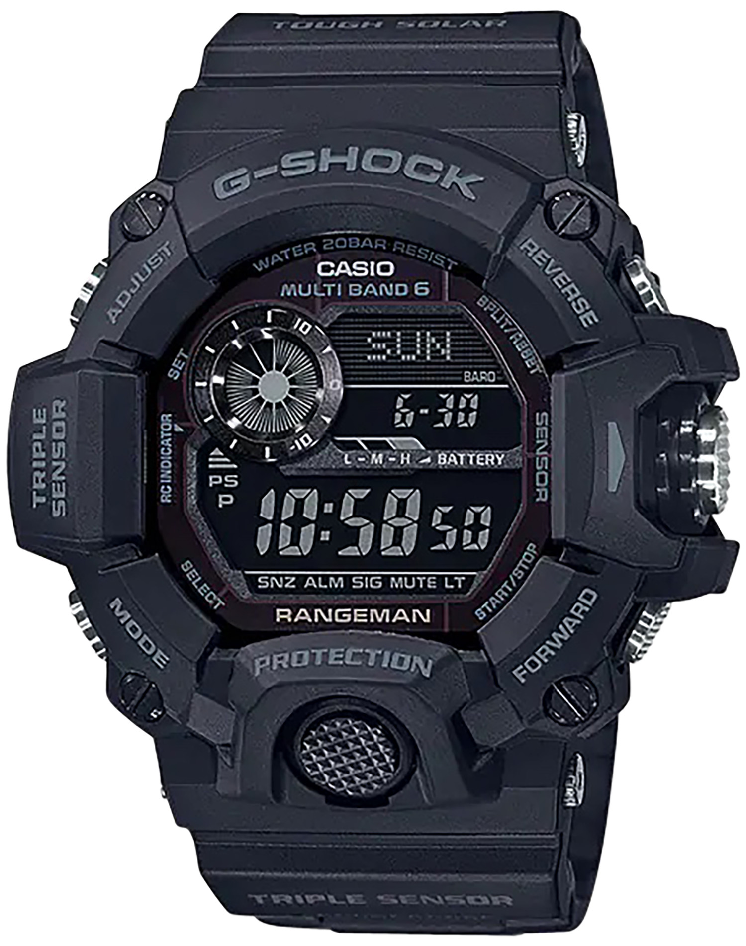 G-SHOCK Tactical Rangeman GW94001B Triple Sensor Solar Digital Compass Blackout