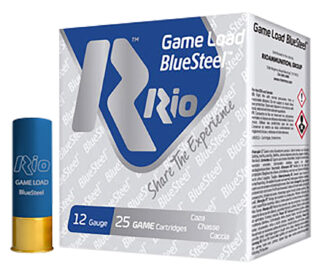 Rio Ammunition Game Load BlueSteel 12 Gauge 2.75 in #7 Shot, 25 Rounds