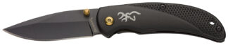 Browning Prism 3 Folding Pocket Knife 2.38 in Blade, 7Cr17MoV SS, Black Oxide