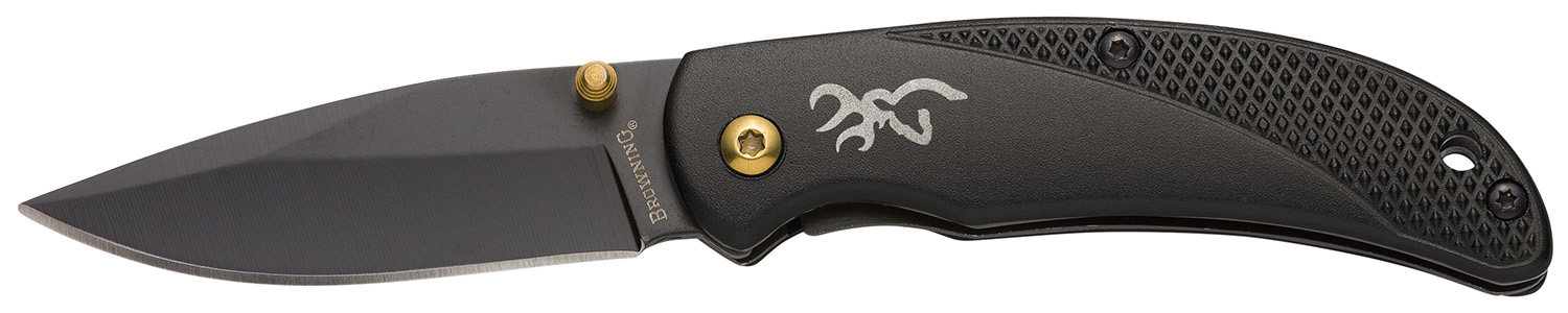 Browning Prism 3 Folding Pocket Knife 2.38 in Blade, 7Cr17MoV SS, Black Oxide