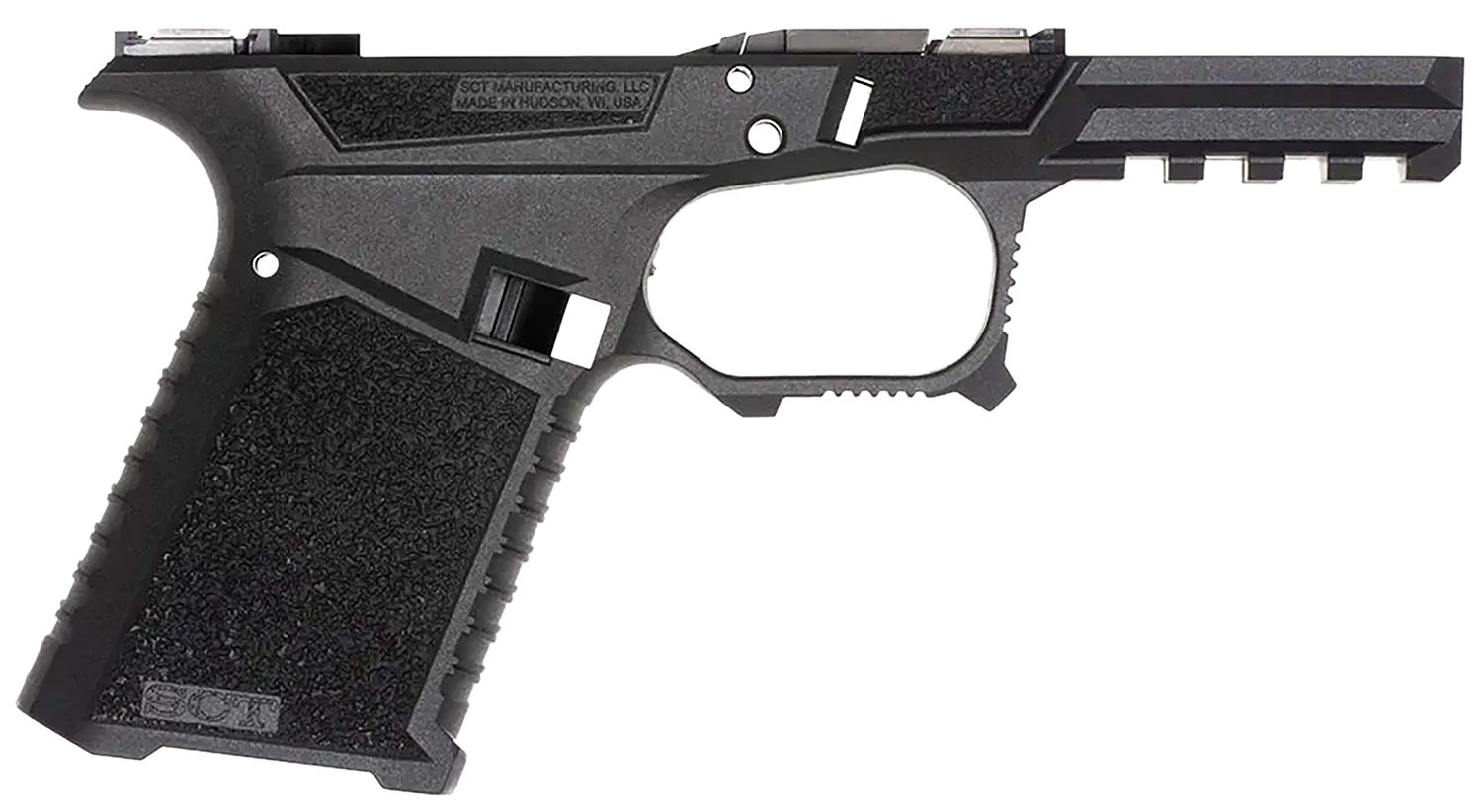 Sct Manufacturing Compact Polymer Frame, Multi-Caliber 9mm/.40/.357 SIG, Black, Aggressive Texture Grip