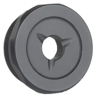 JK ARMAMENT Pro Flash Reducer End Cap 30 Cal 1.375 in x 24 Ti6AL4V Titanium Black