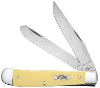 Case 30114 Trapper Clip Point/Spey Folding Pocket Knife, 3.24-3.27 in Carbon Steel