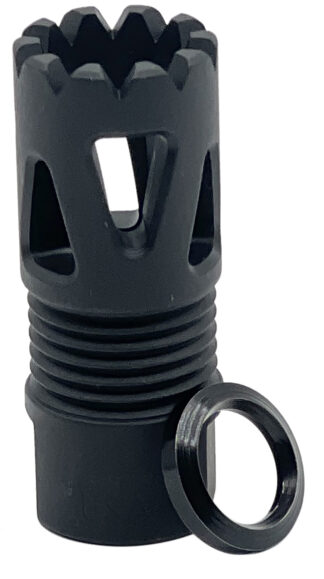 LBE Unlimited Tri-Ports Flash Hider 1/2x28 Threads, .223 Rem/5.56 NATO, Black