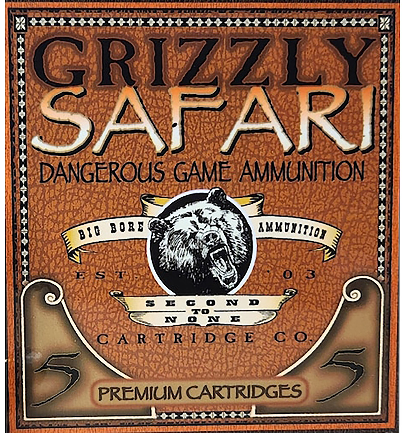 Grizzly Ammo GC5/416NE2 500-416 Nitro Express 400 gr Solid Brass, 5 Rounds