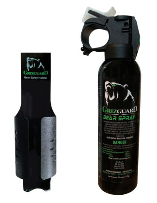 PSP Griz Guard Bear Spray 7.9 oz Black Spray Includes Holster