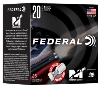 Federal Master Class 20 Gauge 2.75 in 7/8 oz #7.5 Shot, 25 Rounds Per Box