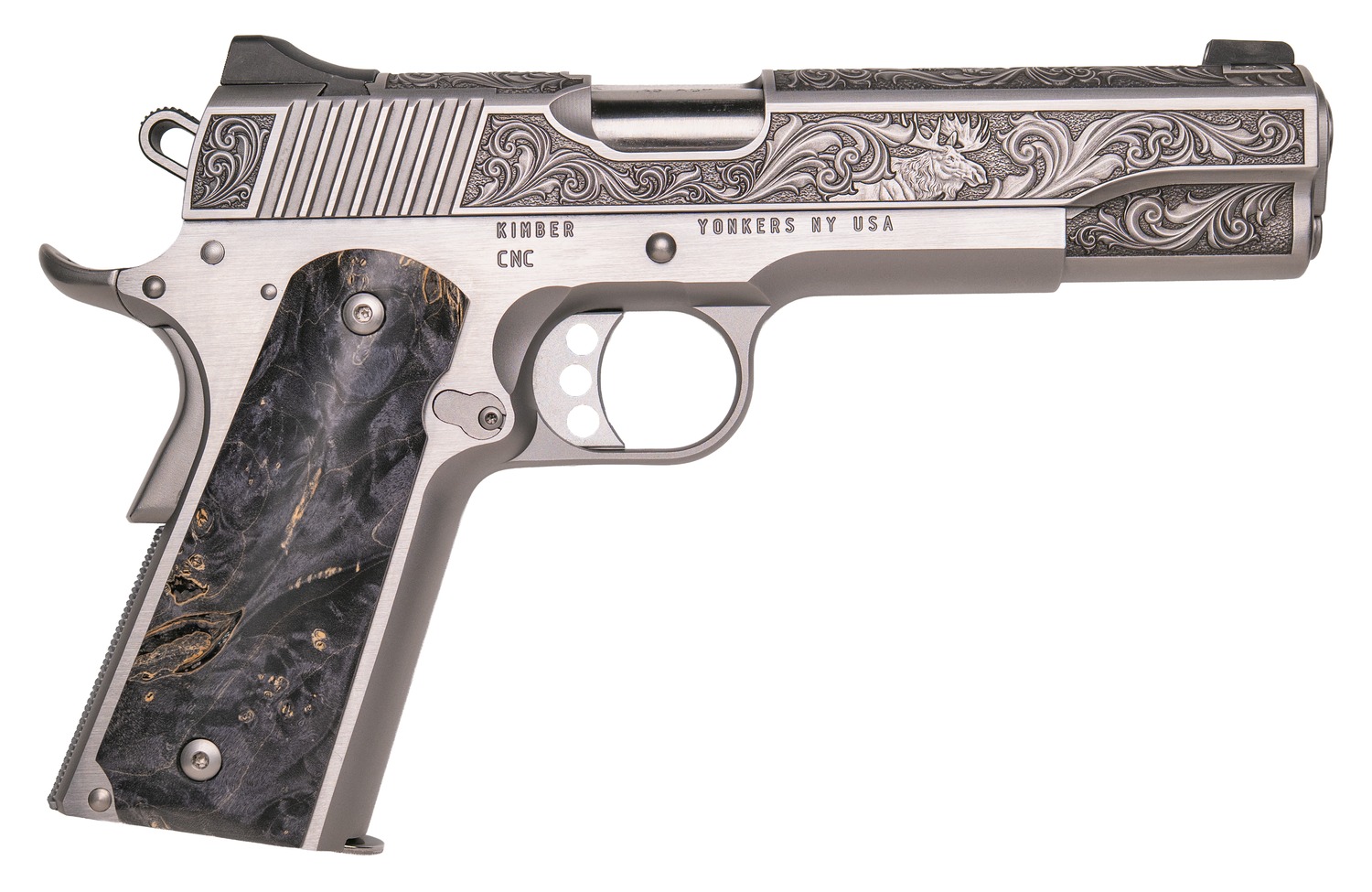 CNC FIREARMS CNCWILDLIFE45 1911 Wildlife Semi-Auto .45 ACP 5 in, 7+1, Burled Maple Grips
