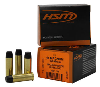 HSM 44M19N .44 Magnum 400 Gr Hard Cast Long Flat Nose Subsonic (20 Rounds)