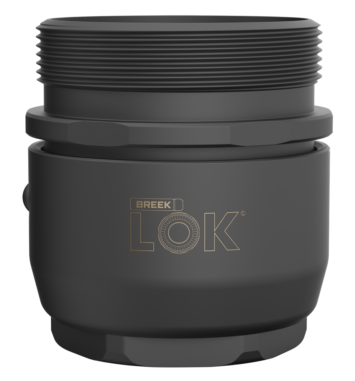 BREEK Breek-LOK 3QD HUB Quick-Detach Suppressor Mount, Titanium, Matte Black