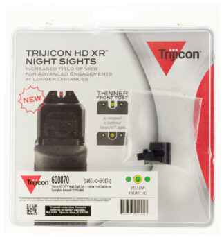 Trijicon HD XR Night Sights 3-Dot Front/Rear Set, Green Tritium Yellow Outline Front, Black Outline Rear
