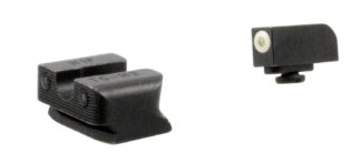 TruGlo TG231W1W Tritium Pro Square Front/U-Notch Rear Night Sights Set, Black/Green Tritium