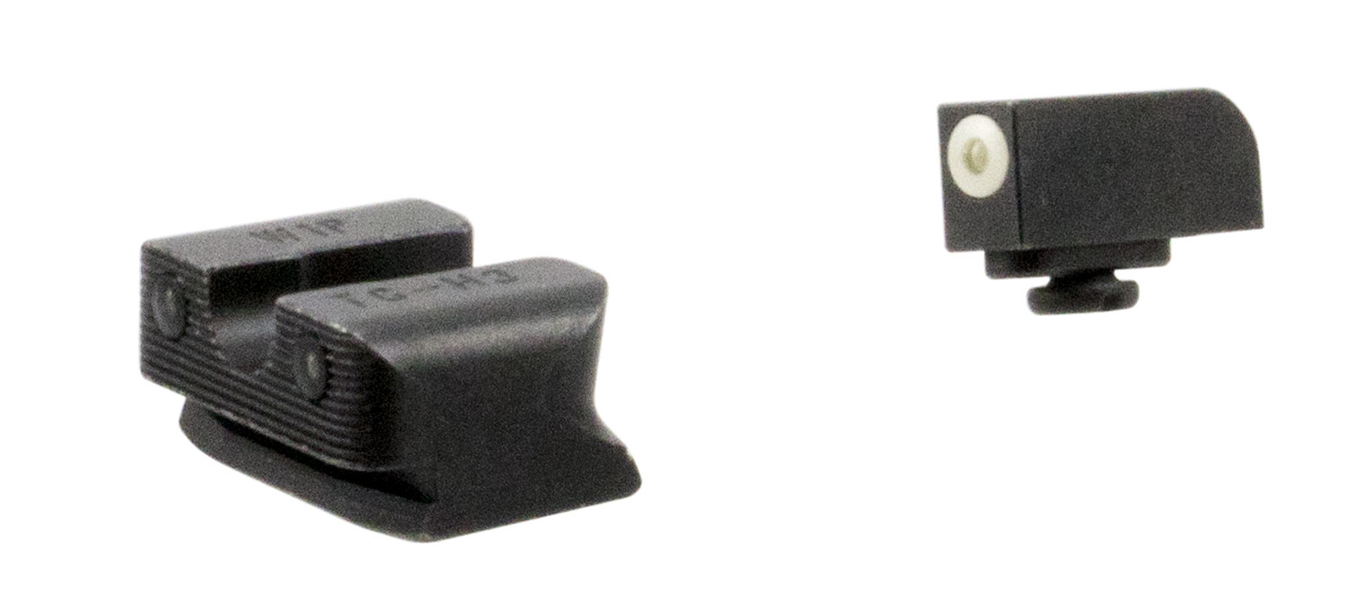 TruGlo TG231W1W Tritium Pro Square Front/U-Notch Rear Night Sights Set, Black/Green Tritium