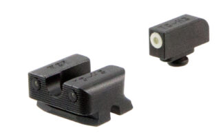 Truglo TG231W3W Tritium Pro Front/Rear Night Sights, Green Tritium White Outline