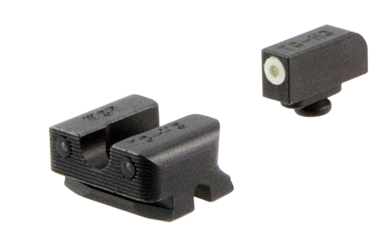 Truglo TG231W3W Tritium Pro Front/Rear Night Sights, Green Tritium White Outline
