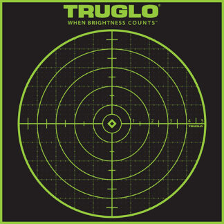 TruGlo Tru-See Grid Splatter Targets, Self-Adhesive Heavy Paper, Black/Green, 12x12, 12 Pack