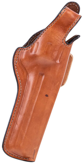 Bianchi 10237 5BHL Thumbsnap Tan Leather OWB Belt Loop Holster, Right Hand, Size 06