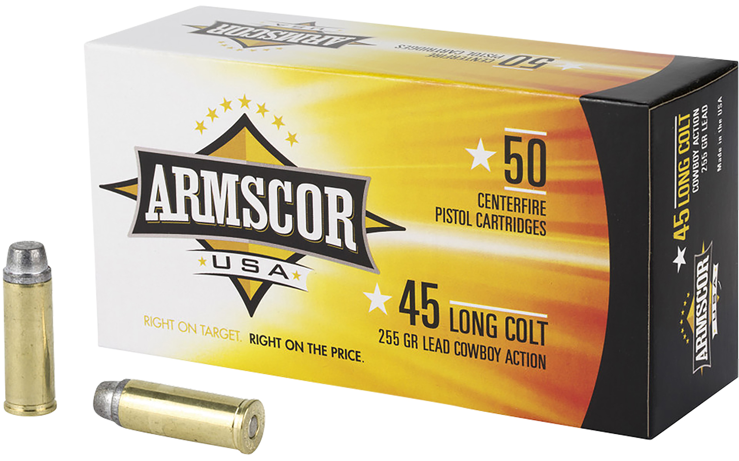 Armscor FAC45LC1N USA 45Colt 255gr Lead 50 Per Box/8 Case