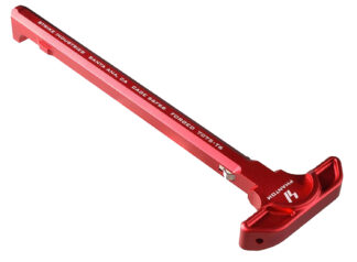 Strike Industries Latchless Charging Handle for AR-15, Red Anodized Aluminum