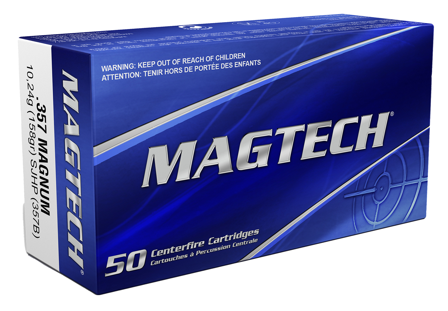 Magtech 357B Range/Training 357Mag 158gr Semi Jacketed Hollow Point 50 Per Box/20 Case