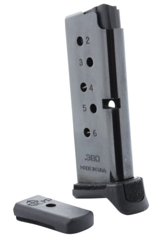 DURAMAG Replacement Detachable 6rd .380 ACP Magazine for Ruger LCP and LCP II (Black)