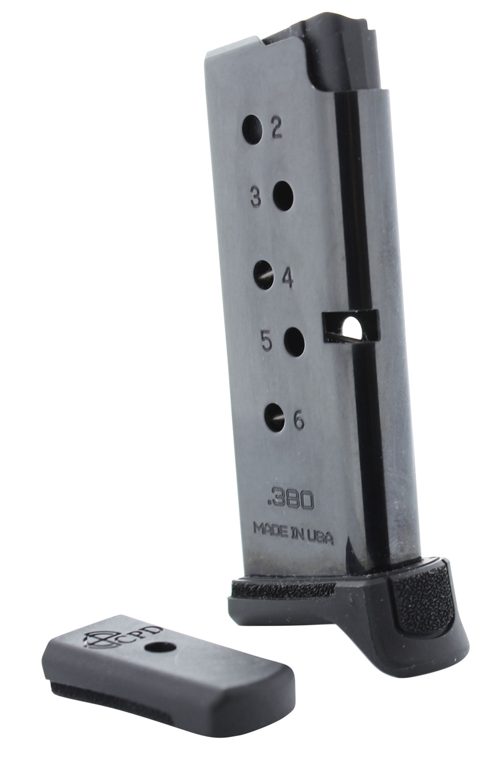 DURAMAG Replacement Detachable 6rd .380 ACP Magazine for Ruger LCP and LCP II (Black)