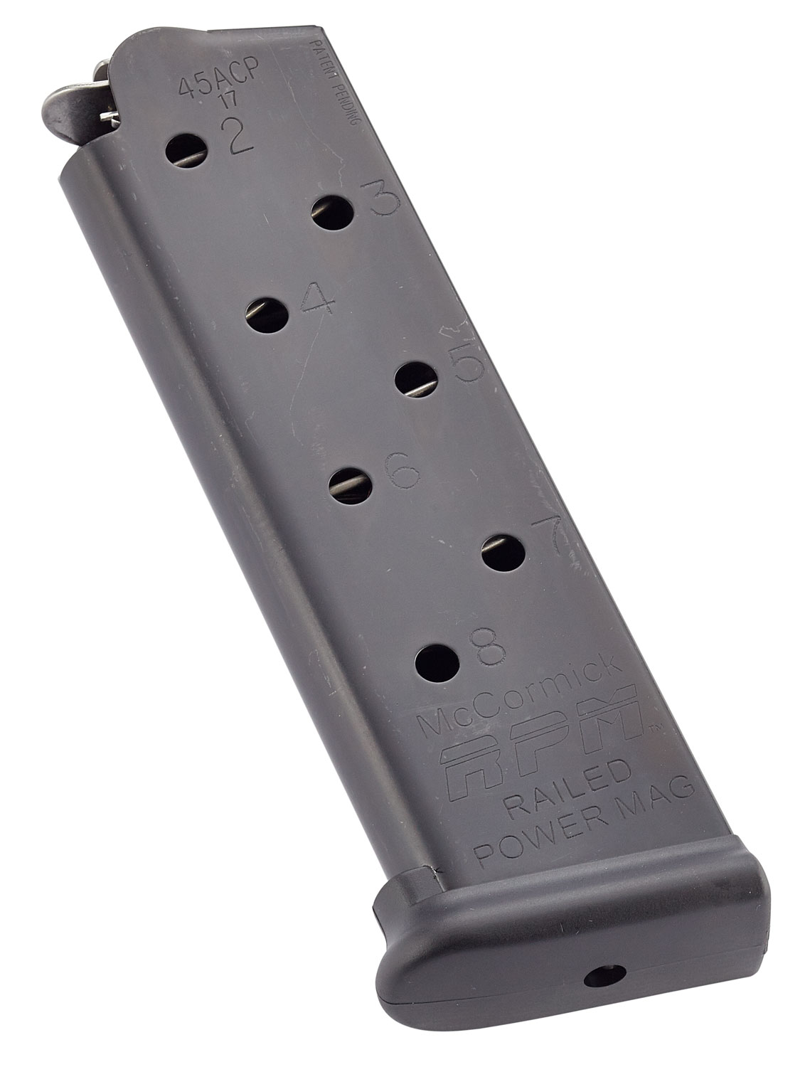Chip McCormick Power Mag Railed 8-Round .45 ACP Fits 1911 Government Black Stainless