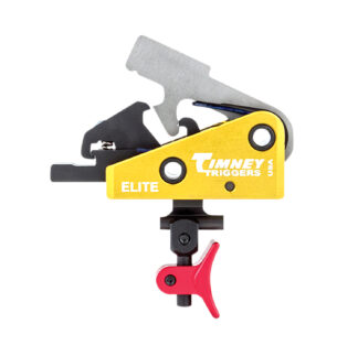 Timney Calvin Elite Drop-In Trigger for AR, 1.5 lb Pull, Red Shoe