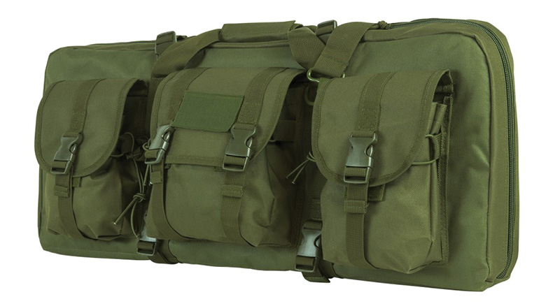 NCStar VISM Deluxe SubGun/AR/AK Pistol Case, 28 in, Holds 2, Green
