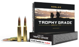 Nosler Trophy Grade 6.5x55 Swedish 140 gr AccuBond Hunting Ammo, 20 Rounds
