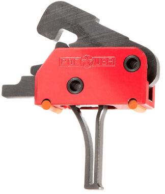 Patriot Ordnance Factory 00858 Drop-In Single-Stage Trigger, Black/Red Flat, 3.5 lb Pull