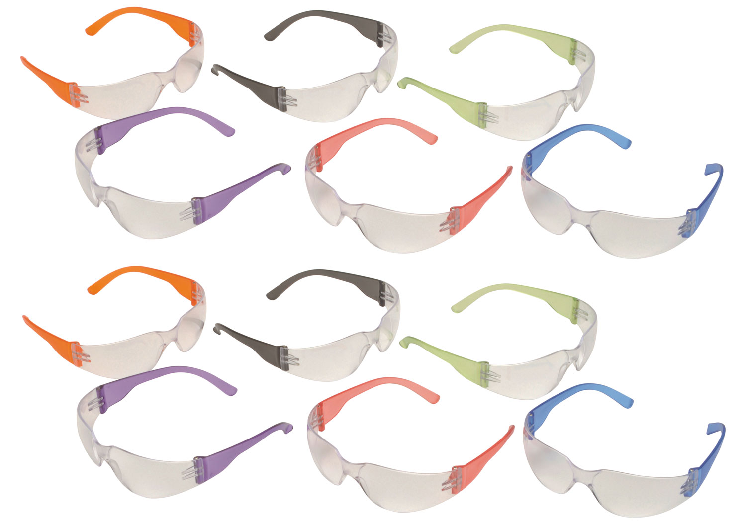 Pyramex Intruder Safety Glasses Clear Anti-Scratch Polycarbonate Lens, 12 Pair