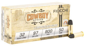 Fiocchi 32 S&W Long Cowboy Action 97 gr Lead Flat Point 50 Rounds