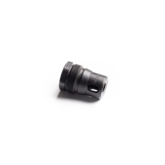 Dead Air XRF Xeno .22 Rimfire Muzzle Brake, 1/2x28 Threads, Nitride Black Finish