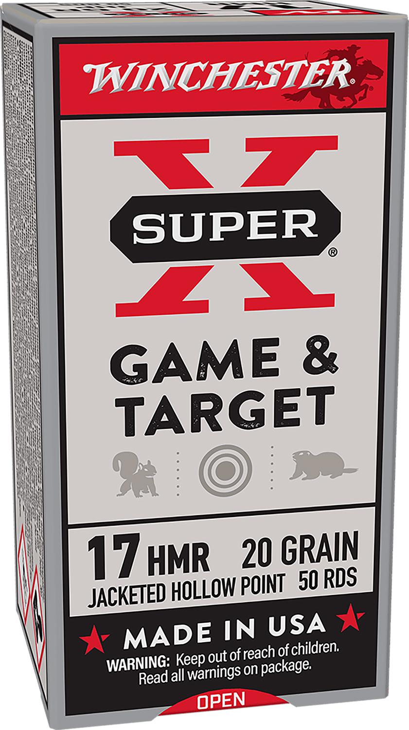 Winchester Super-X 17 HMR 20 gr Jacketed Hollow Point 50 Rounds