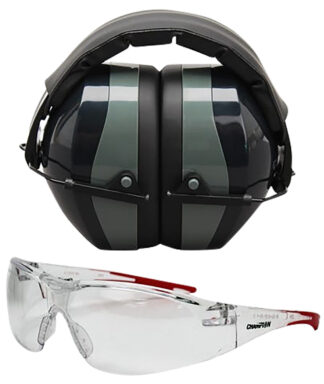 Champion Targets 40622 Eyes & Ears Combo 26dB Over-the-Head Passive Muffs and Ballistic Glasses