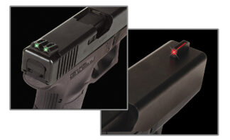 Truglo TG131S2 Fiber-Optic Front/Rear Sight Set, Red Front, Green Rear